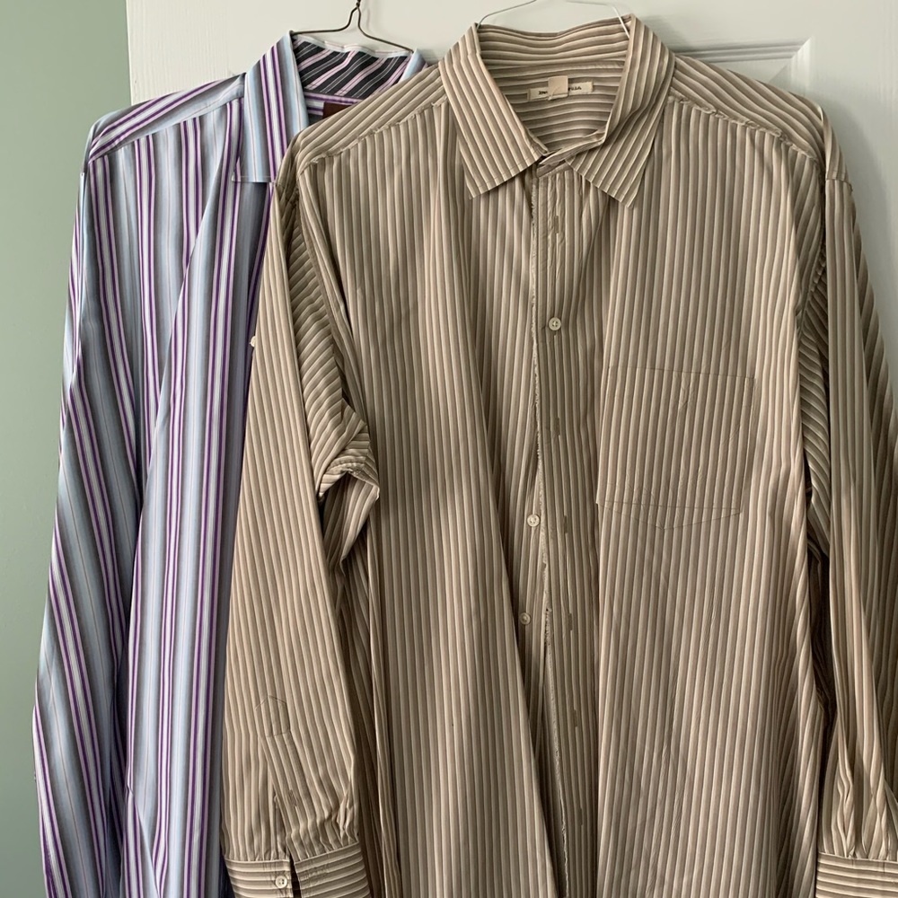 One Tailorbyrd and one John Varvatos Dress shirt